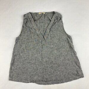 Marine Layer Tory Stripe Tank Top Linen Blend Women's Size Small